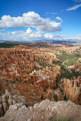 hiking the rim trail in bryce canyon national park in utah in the usa