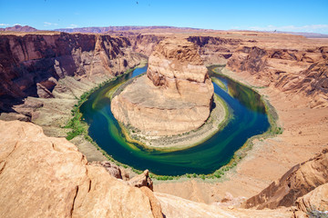 looking at colorado river from horseshoe bend in arizona, usa