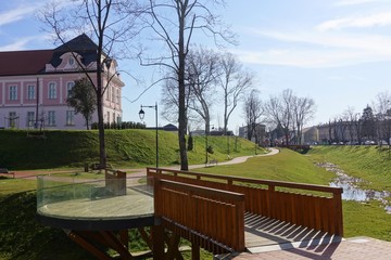 Virovitica, Croatia: 15th February 2020; Castle in town centre of Virovitica, Croatia