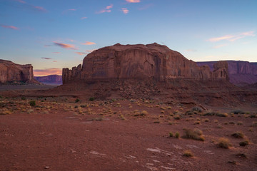 sunset at artists point in monument valley, usa