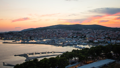Fototapeta na wymiar Sunset in Vodice in Croatia