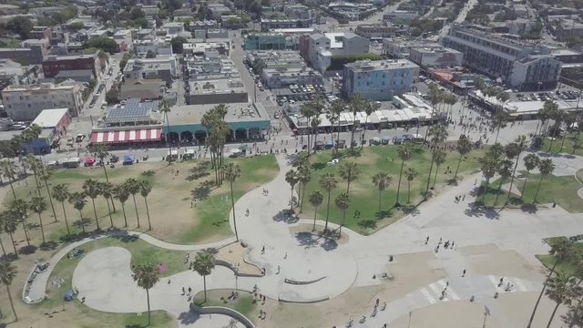 Venice Beach Overview Drone Shot (Ungraded)