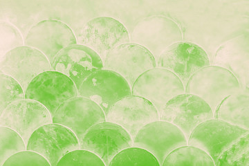 Fish scales japanese pattern. Abstract background, light green toned © kvitkanastroyu