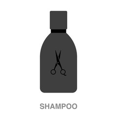 shampoo flat icon on white transparent background. You can be used black ant icon for several purposes.	