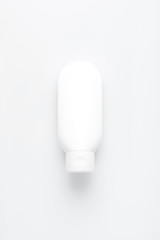 White tuba for medical skincare and cosmetic lotion bottle cream. Concept cleansing, beauty spa medicine serum collagen facial.