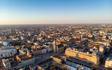 Fototapeta na wymiar Novi Sad downtown from air