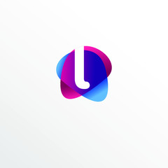 Initial Letter L Funny Colorful Logo Design