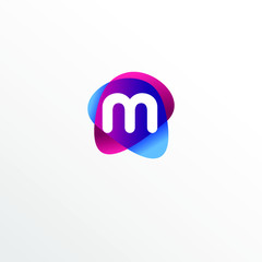 Initial Letter M Funny Colorful Logo Design