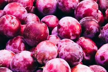 plums on the market