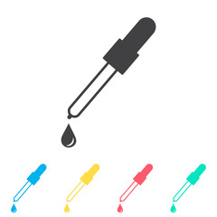 Pipette multi color icon set. Simple glyph, flat vector of medical icons for ui and ux, website or mobile application