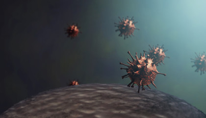 New coronavirus 2019-ncov. 3D illustration
