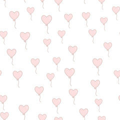 Plakat Hearts pattern on a background