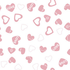 Hearts pattern on a background