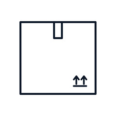 Isolated delivery box line style icon vector design
