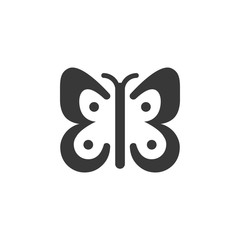 Butterfly. Isolated icon. Glyph vector illustration