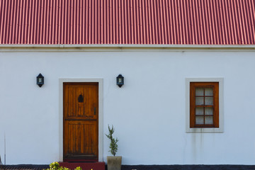 Small Cottage Front Door And Window, Mossel Bay, South Africa