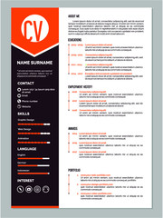 best resume template vector design for job application