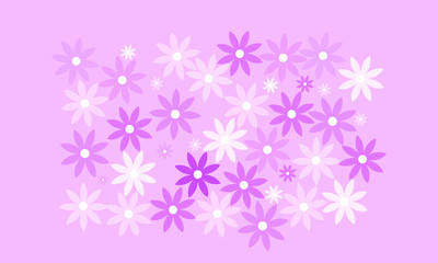 Abstract Floral Background with Flowers