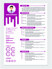 best resume template vector design for job application