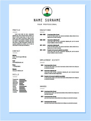 best resume template vector design for job application