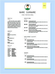 best resume template vector design for job application