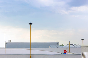 Rooftop on cloudy day