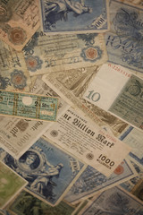 Old original german money macro background fifty megapixels stock photography prints