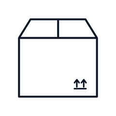 Isolated delivery box line style icon vector design