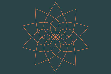 An abstract floral spirograph shape background image.