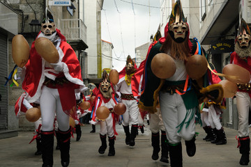 xinzo de limia pantalla   primer plano M&aacute;scara tradicional del Entroido. Ourense, Galicia. Espa&ntilde;a.
