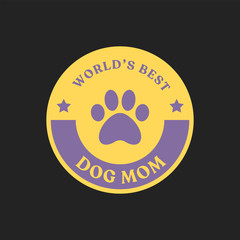 World's best dog mom badge.