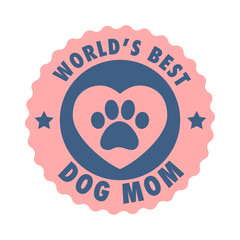 World's best dog mom badge.