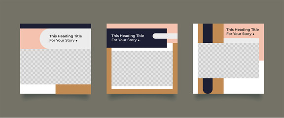 Unique Editable modern Social Media banner Template.Promotional web banner for social media. Elegant sale and discount promo. Fashion and lifestyle blog templates, web banners