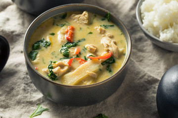 Homemade Spicy Thai Coconut Green Curry