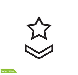 Military rank icon vector logo template