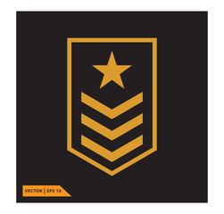 Military rank icon vector logo template