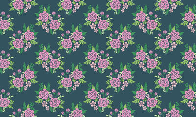 Floral pattern background for spring, with leaf and floral modern design.