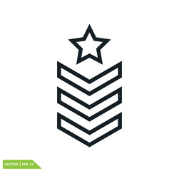 Military rank icon vector logo template