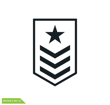 Military rank icon vector logo template
