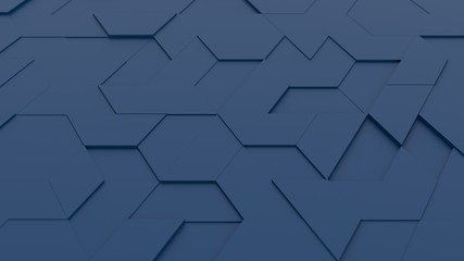 Tech Classic Blue Triangular 3D tiles polygonal