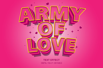 Love text effect, editable text