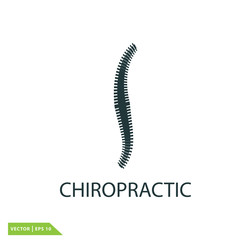 chiropractic icon vector logo flat style