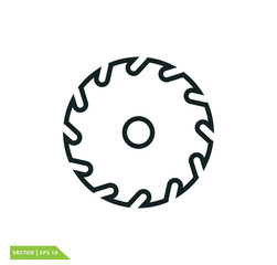 Saw blade icon vector logo design template