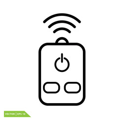 Remote icon vector logo design template