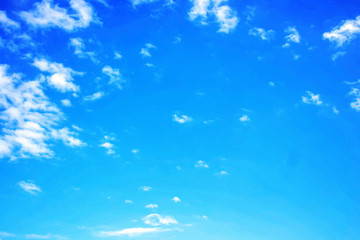 Naklejka na ściany i meble Blurred white clouds on the sky background.
