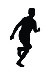 Fototapeta na wymiar Male runner silhouette vector, athlete
