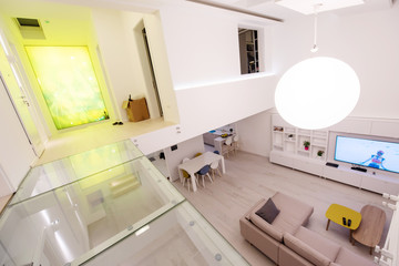 interior of a two level apartment