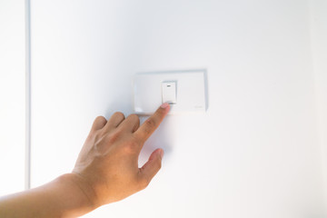 Body part hand push electrical switch