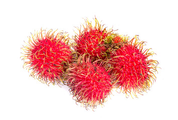 rambutan sweet delicious fruit an isolated on white background
