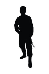 Soldier silhouette vector